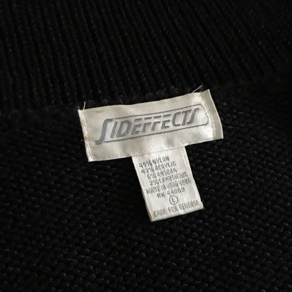 Vintage Black Angora and Lambswool Beaded Sweater - Picture 12 of 13